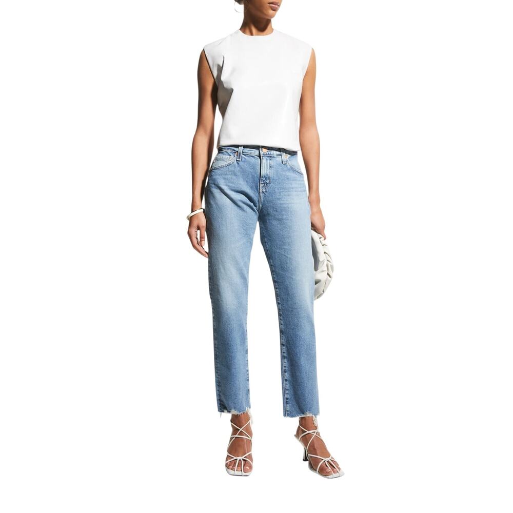 Ag Jeans Distressed Blue Ex-Boyfriend Ankle Pants Size 31 R
